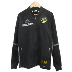 アディダス adidas スポーツウエア ジャージ ブルゾンジャケット ミドル丈 160cm 黒 ブラック スタンドカラー /SM16 ■ECA002