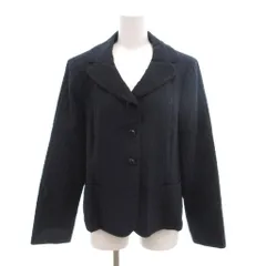 レリアン Leilian 美品 テーラードジャケット シングル 総裏地 13 紺 ネイビー /SJ ■ECD001