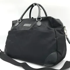 アニエスベー agnes b. 2WAY ボストンバッグ 黒 ナイロン 鞄 中古