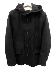 B&Y ユナイテッドアローズ BEAUTY&YOUTH ビューティー&ユース コート スタンドカラー ロング フード ウール 秋冬 M 黒 /YI17