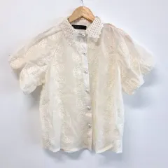 KIENA レイース ブラウス M アイボリー