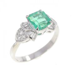 エメラルド 指輪 0.55ct ダイヤ0.12ct 16.5号 - メルカリ