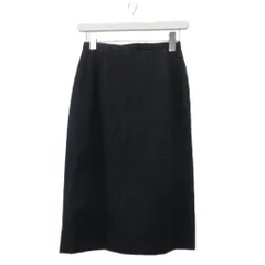 ジェイプレス J.PRESS タイトスカート ウール ひざ丈 ストライプ 7 黒 ブラック /XZ ■GY58