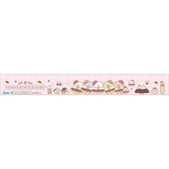 [특가 세일] 산엑스 스미코구라시 슬림 통치자 15cm 카페스미코 초콜릿 페어 핑크 SQ90301 약 H16×W2×D0.1cm