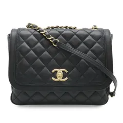 CHANEL シャネル マトラッセ チェーンショルダー ショルダーバッグ セミショルダー 2WAY ラムスキン レザー ブラック 黒 ゴールド金具 A57896