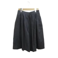 ユナイテッドアローズ UNITED ARROWS スカート 38 ネイビー 紺 フレアシルエット ミディ丈 無地 /PP ■ECD001