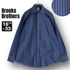 ブルックスブラザーズ Brooks Brothersワイドスプレッドカラーストライプシャツパープル16 1/2-33 #2604A069
