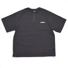 WILD THINGS×FREAK'S STORE ワイルドシングス 別注 ビッグシルエット ワンポイント刺繍 ヘンリーネックTシャツ サイズM メンズ