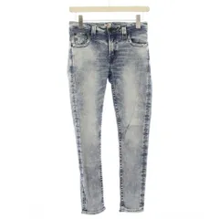 ロデオクラウンズ Rodeo Crowns デニムパンツ ジーンズ スキニー W26 水色 ライトブルー ジップフライ ダメージ加工 /BB ■ECC001