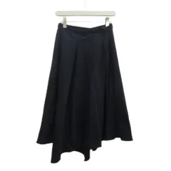 モディファイ Modify ドレープスカート ロング ベルト付き 38 紺 ネイビー /XZ ■GY58