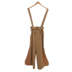 セシルマクビー CECIL McBEE タグ付き サロペット サスペンダーパンツ M キャメル ベルト付き プリーツ /NL ■GY58