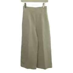 ザラ ZARA パンツ XS ベージュ ハイウエスト ワイドシルエット クロップド丈 /PP ■ECB002