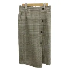 ガリャルダガランテ GALLARDAGALANTE タイトスカート ロング チェック柄 1 ベージュ /XZ ■ECB002