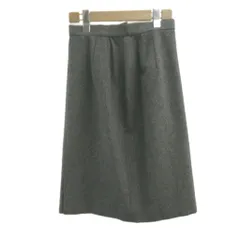 コージワタナベ スティル KOJI WATANABE STYLE スカート ウール 7 グレー 無地 ミディ丈 タック入り /NP ■ECD001