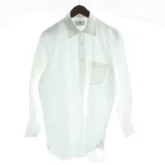 ダンヒル dunhill ワイシャツ 40 白 ホワイト 無地 レギュラーカラー 長袖 胸ポケット /MW ■GY60