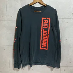 NIKE AIR JORDAN ナイキ エアー ジョーダン CITY OF FLIGHT ロンT ロングスリーブTシャツ 長袖 カットソー トップス L ロゴ プリント ジャンプマン ブラック 黒 メンズ SU-10-6