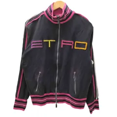 エトロ ETRO MADE IN ITALY イタリア製 ロゴ 刺繍 ジップアップ ダブルジップ スウェット ジャージ トラック ジャケット  メンズ import：M のサムネイル