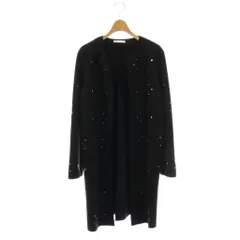 ザラ ZARA ノーカラージャケット ロング スタッズ USAS ブラック /DO ■ECB001