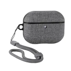 新品 エレコム AirPods Pro 3 第3世代 2025年用 ファブリックタッチケース 衝撃吸収 全周エアークッション保護 カラビナ付き magsafe充電 ワイヤレス充電対応 グレー AVA-AP07CCGY