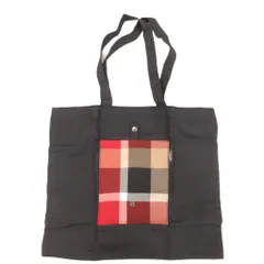 バーバリーブラックレーベル BURBERRY BLACK LABEL トートバッグ 折り畳み ノバチェック 黒 ブラック /AE ■ECA001