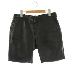 B&Y ユナイテッドアローズ BEAUTY&YOUTH ビューティー&ユース ショートパンツ ハーフパンツ レザー 牛革 M ブラック /ES ■ECE003