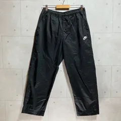 NIKE ナイキ ウーブンパンツ ボトムス L ロゴ 刺繍 ブラック 黒 スポーツ トレーニング メンズ SU-10-19