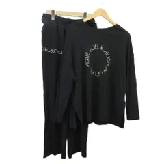 ジェラートピケ gelato pique セットアップ F 黒 ブラック フルレングス ドローストリングウエスト ロゴプリント /NP ■ECA003