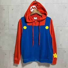 USJ ユニバーサルスタジオジャパン ユニバ スーパーマリオ ジップパーカー なりきりパーカー S キャラクター トップス レッド ブルー 赤 青 レディース 男の子 女の子 SU-10-23