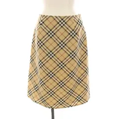 バーバリー ロンドン BURBERRY LONDON 台形スカート ひざ丈 ノバチェック L ベージュ 黒 赤 /YM ■ECD001