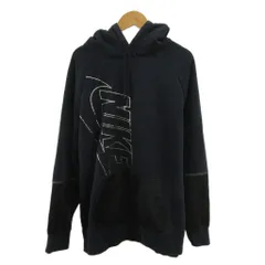 ナイキ NIKE トレーナー パーカー L 黒 ブラック フード付き 長袖 ロゴプリント /SH ■ECA003