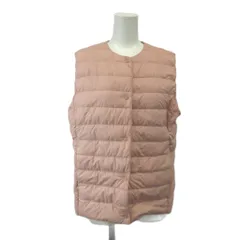 ユニクロ UNIQLO ベスト XL ピンク ノーカラー 袖なし キルティング /NP ■GY99