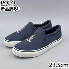 POLO RALPH LAUREN KEATON SLIPON BEAR ネイビー JP23.5cm スニーカー RF104260 ポロ ラルフローレン  新品 (rl040)