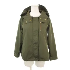 スローブ イエナ SLOBE IENA  ブルゾンジャケット 36 緑 グリーン フード付き ジップアップ ドロスト /MN13 ■ECE003