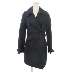 B&Y ユナイテッドアローズ BEAUTY&YOUTH ビューティー&ユース トレンチコート S 紺 ネイビー ダブルブレスト ベルト付き 長袖 /MN27 ■ECA003