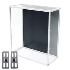 Fケース 薄型 タテ 壁美人タイプ 日本製 フィギュアケース 壁掛け アクリル uvカット コレクション ディスプレイ 卓上 約 幅35cm×奥行15×高さ40 背面ブラックスチールAR