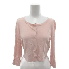 フォクシーニューヨーク FOXEY NEW YORK カーディガン ボレロ クロップド丈 七分袖 40 ピンク 31883 /YJ ■ECA003