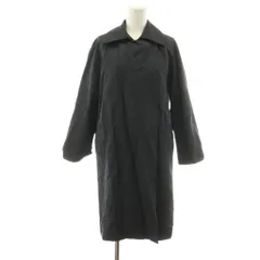 トゥモローランドコレクション TOMORROWLAND collection ステンカラーコート ロング 麻 リネン混 38 紺 ネイビー /KU ■ECA003