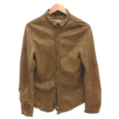 ジョルジオブラット GIORGIO BRATO レザージャケット 革ジャン ブルゾン スナップボタン 46 茶 ブラウン /FF ■GY62