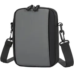 [FUPUTWO] ショルダーバッグ メンズ ミニ 斜め掛け 防水 ポーチ シンプル 縦型 小さめ (グレー) [グレー]