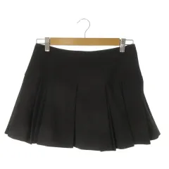 クラネ CLANE プリーツスカート ミニ丈 黒 ブラック インナーパンツ付き /AO24 ■GY99