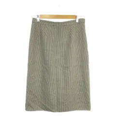 バーバリーズ Burberrys スカート 15 グレー 黒 ブラック チェック柄 膝丈 ストレートシルエット /MN36 ■GY99