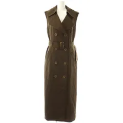 スナイデル SNIDEL コート ノースリーブ ダブル ベルト付き 1 ダークブラウン /ES ■GY11