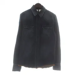 ヌーディージーンズ nudie jeans デニムシャツ 麻 リネン 長袖 S インディゴ 紺 ネイビー オレンジ /XZ ■GY03