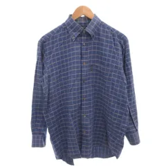 バーバリー ロンドン BURBERRY LONDON BDシャツ ボタンダウン カジュアル 長袖 チェック M 青 ブルー /FF ■GY47