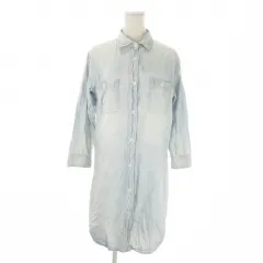 デニム&サプライ ラルフローレン DENIM & SUPPLY RALPH LAUREN シャツワンピース デニム M 青 ライトブルー 長袖 /AO11 ■GY99