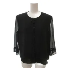 ソワール ベニール SOIR BENIR 東京ソワール フォーマル シャツ ブラウス コサージュ シアースリーブ 11 黒 ブラック /YJ ■GY18