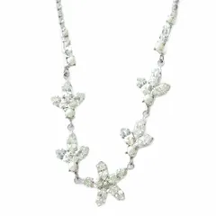 イマック imac ネックレス アクセサリー ペンダント ラインストーン フェイクパール シルバー色 ■GY11 /MQ