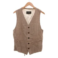 バーバリーブラックレーベル BURBERRY BLACK LABEL ベスト ジレ 千鳥柄 L 茶 ブラウン /JS ■GY50