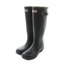 ハンター HUNTER オリジナル トール ORIGINAL TALL レインブーツ 長靴 ラバー ロング ロゴ UK5 24cm 黒 ブラック W23499 /XZ ■GY18