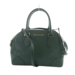 マイケルコース MICHAEL KORS ショルダーバッグ ハンド 2WAY 斜めがけ ロゴ レザー 緑 グリーン ■GY11 /MQ